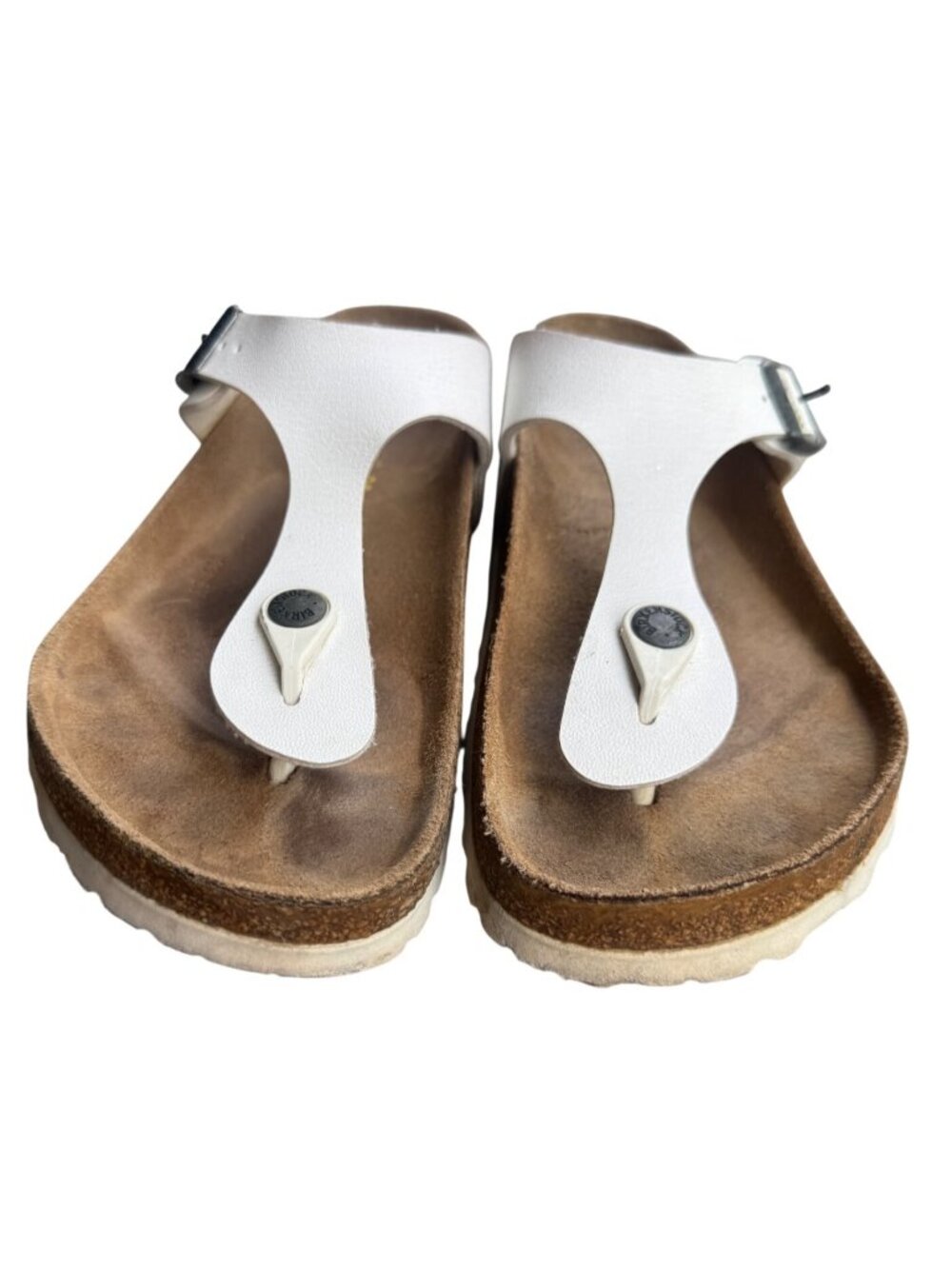 Birkenstock Gizeh White Thong Sandals Women EU 36 US 5 Cork Footbed - Picture 3 of 14